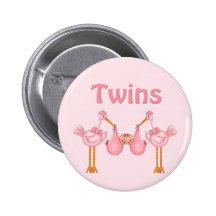 Twin Girls Button