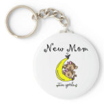 Twin Girls New Mom T-shirts and Gifts Key Chain
