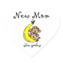 Twin Girls New Mum Gifts Stickers