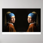 TWIN GIRLS WITH A PEARL EARRING posters