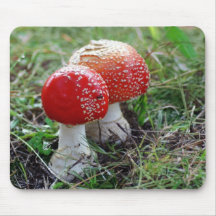 Twin Magic Mushrooms Mouse Pads