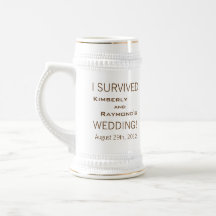 Twin Palm Trees Wedding Souvenir Stein Coffee Mugs
