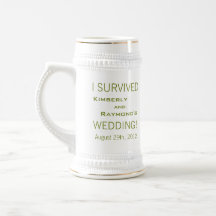 Twin Palm Trees Wedding Souvenir Stein Mug