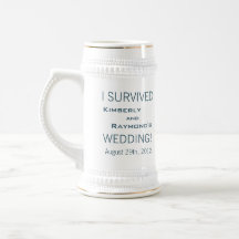 Twin Palm Trees Wedding Souvenir Stein Mugs