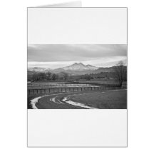 Twin Peaks Mt Meeker and Longs Peak BW Country Greeting Cards