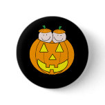Twin Pumpkin Babies Graphic Pinback Button
