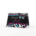 Twin Quinceanera Card Butterfly Invitation, Pink