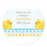 Twin Rubber Duckies Baby Shower Favour Sticker