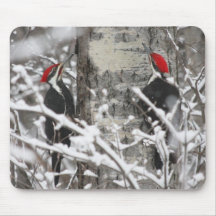 Twin Woodpeckers - Mousepad