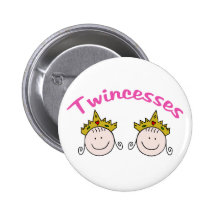 Twincess Graphic Pinback Buttons
