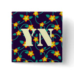 Twining Vines Bright monogram buttons
