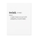 TWINK (definition) postcards