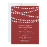 Twinkle Lights Wedding Invitation (red)