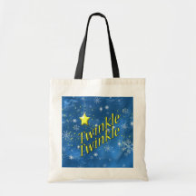 Twinkle Snowflake Tote Bags