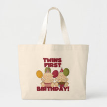 Twins 1st Birthday - Boys T-shirts and Gifts Tote Bags
