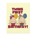 Twins 1st Birthday - Girls Tshirts and Gifts Post Card