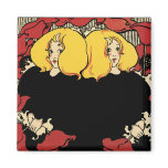 Twins - Art Nouveau Illustration by Ethel Reed magnets