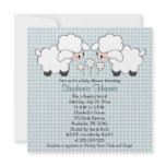 Twins Baby Lambs Baby Shower Invitations Boys