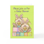 Twins Baby Shower - Baby Shower Card For Twins