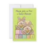 Twins Baby Shower - Baby Shower Card For Twins Custom Invites