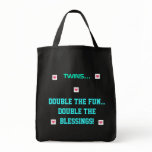 Twins/Double Fun..Blessings Grocery Tote Tote Bags