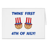 Twins First 4th of July Greeting Card