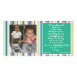 Twins First Birthday Invitation Photo Card