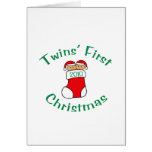 Twins First Christmas Greeting Cards