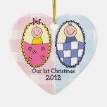 Twins First Christmas Ornaments