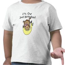 Twins Monkey Boy and Girl 2nd Birthday T Shirts