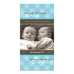 TWINS PHOTO BIRTH ANNOUNCEMENT :: harmony 5P Custom Photo Card