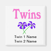 Twins (Pink) Fridge Magnets