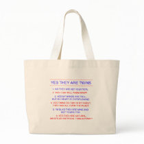 Twins Questions Fraternal Tote Bags