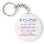 Twins Questions Fraternal keychains