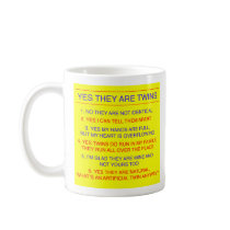 Twins Questions Fraternal Yellow Coffee Mug