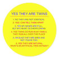 Twins Questions Fraternal Yellow