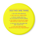 Twins Questions Identical yellow