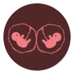 Twins Round Sticker