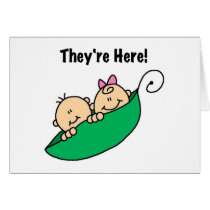 Twins They're Here Card