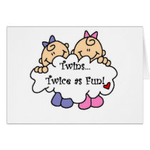 Twins Twice as Fun Greeting Card