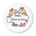 Twins Twice as Fun Refrigerator Magnets