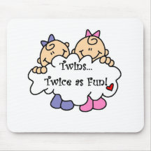 Twins Twice as Fun Mouse Mat