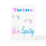 Twins We're Expecting Announcement Card