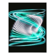 Twisted 1 Aqua Blue Art Photo