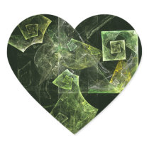 Twisted Balance Abstract Art Heart Sticker