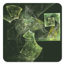 Twisted Balance Abstract Art Square Sticker