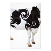 Twisted Cow Design Personalized Stationery
