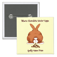 Twisted Easter Bunny Button