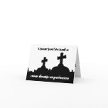 Twisted humour cemetery silhouette birthday cards