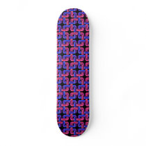 Twisted Squares Red Skateboard Deck